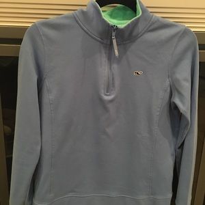 Women’s Vineyard Vines Half Zip Light Blue Sweat Shirt